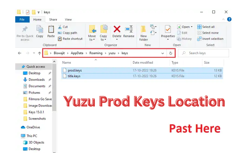 Where to Put Prod Keys in Yuzu Emulator